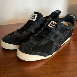 Onitsuka Tiger Sneakers, Black lace & suede, 8.5